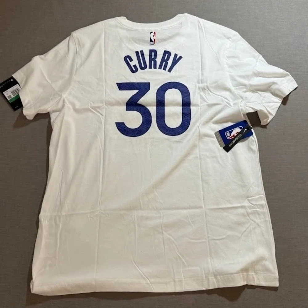 Nike NBA Golden State Warriors Stephen Curry‎ #30 Dri-FIT T-Shirt XL White NEW.